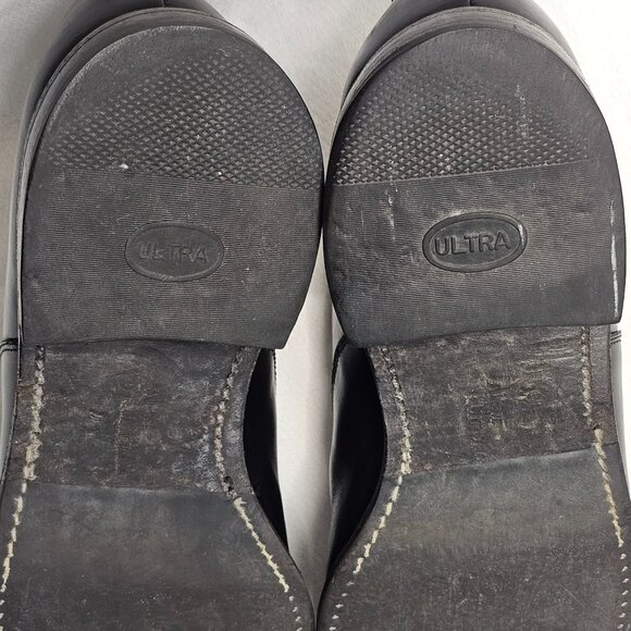 Allen Edmonds Dryden Medallion Shoes Black Leather Cap Toe Oxford Mens Size 9.5D - Picture 11 of 12